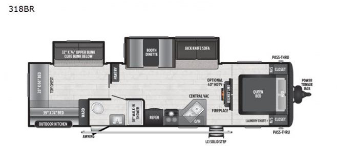 NEW 2021 KEYSTONE RV HIDEOUT 318BR